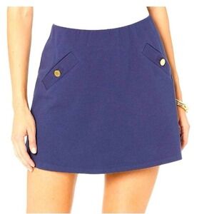 Lilly Pulitzer Madison Skort Stretchy Pull On Navy Blue XS Golf Athleisure Prepp